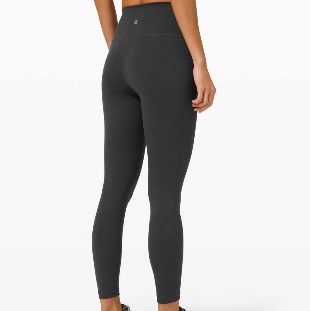 Lululemon Wunder Train High-Rise Size 2‎ Tight 25" Heathered Graphite Grey Lycra - Picture 2 of 11